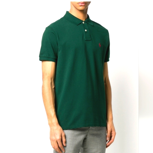 Polo ralph lauren tshirt green logo red size L - Picture 2 of 11